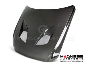 Ford Mustang TT Style Hood by Anderson Composties - Carbon Fiber Double Sided